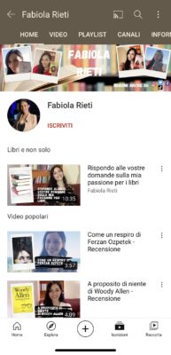 Canale YouTube Fabiola Rieti